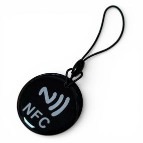 NFC метка брелок NTAG213 круглый 35 мм - Black