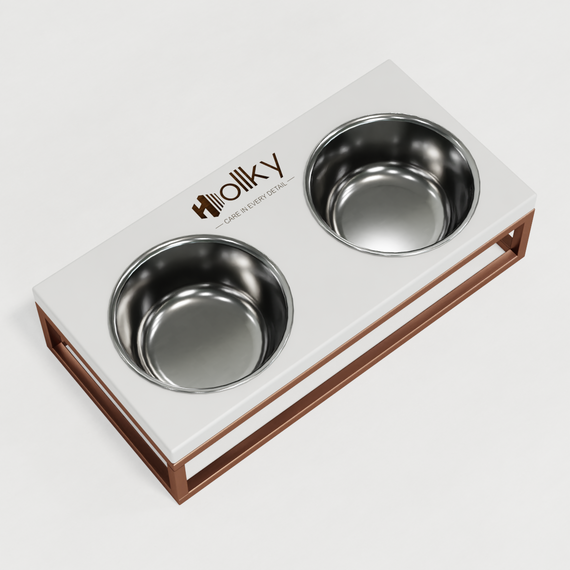 Миски на подставке для маленьких собак и котов Hollky Base S (2 × 0,45 л) BS-36187-GLWH | Зображення 5