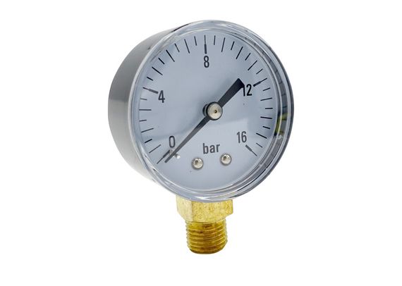 Манометр радіальний 1/4" Ø50 0-16 bar для збірки насосної станцій MR.004