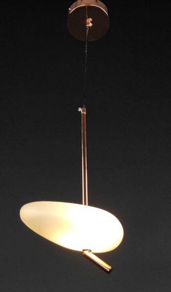 Люстра світлодіодна підвісна LED світильник для квартири на стелю лед 27708 Бронза 40-140х11х19 см. | Зображення 5