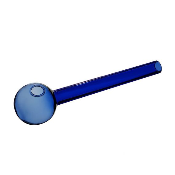 Курильна Термостійка Трубка Зі Скла 10см "Oil Pipe Blue" | Зображення 3