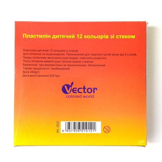 Пластилін восковий 12 кольорів Vector, 240 г | Зображення 2