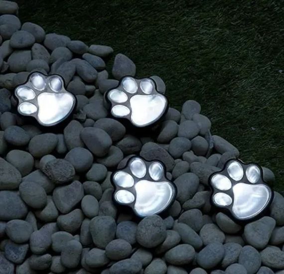 Светильник Solar Paw Print Lights на солнечной батарее 4 шт | Зображення 1