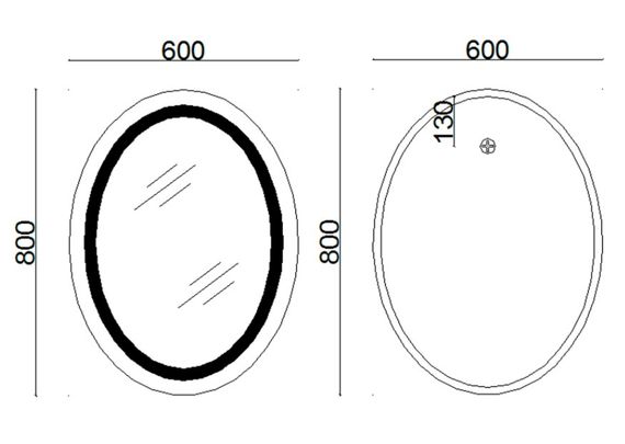 Дзеркало Lidz Vida з LED-підсвічуванням Touch LD78LF6080 | Зображення 1