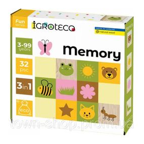 Детская настольная игра "Мемори 3 в 1" 900644, 32 элемента