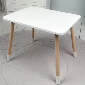 Дитячий прямокутний столик 46х60х45, стіл у дитячу від 1 року, білий