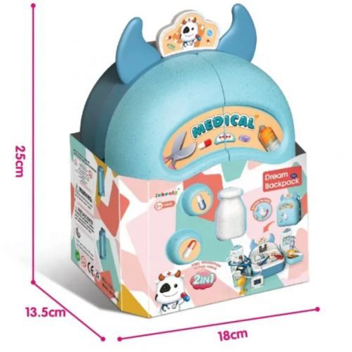 Набор доктора "Коровка", 2 в 1, 15 аксессуаров, чемодан-рюкзак