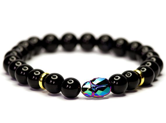 Браслет чоловічий Sands of tempus агат, кристал swarovski
