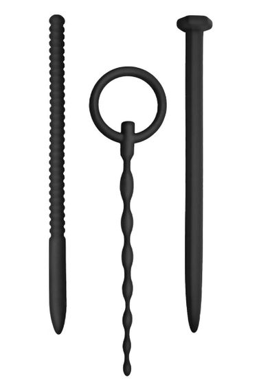 Набор черных уретральных катетеров NMC Knot Knot из силикона Sex Aura