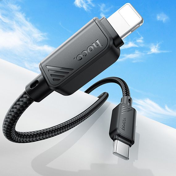Дата кабель Hoco X113 Beneficio Type-C to Lightning (1m) Black | Зображення 2