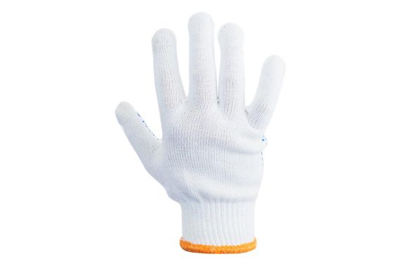 Перчатки Intertool - 70/30 с точкой 55г белые 10" (SP-0130) | Зображення 1