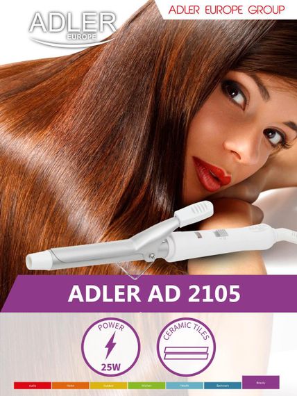 Плойка для волос 19 мм Adler AD 2105 керамическая с зажимом | Зображення 6