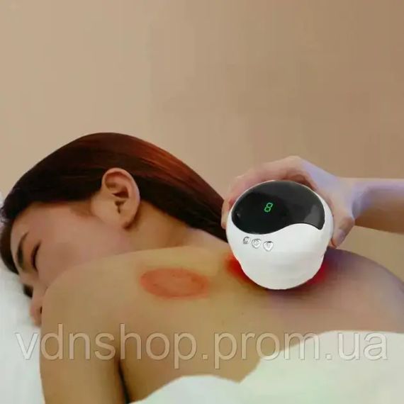 Антицелюлітний вакуумний масажер Intelligent Cupping Massage, акумуляторний ручний масажер для тіла Білий LY-873-White | Зображення 1