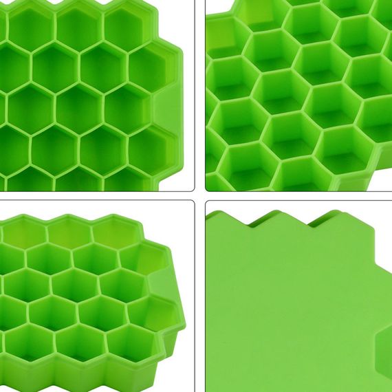 Силиконовая форма для льда CUMENSS Соты Green емкость заморозка | Зображення 8
