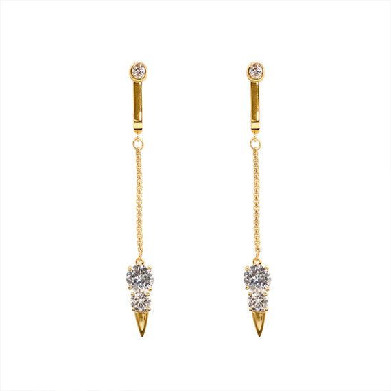 Прикраси для клітора та статевих губ UPKO Non-pierced Jewelry Snowman з гірським кришталем, золотисті Sex Aura | Зображення 1