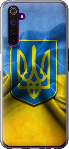 Чехол на Realme 6 Pro Флаг и герб Украины 1 "375u-1893-17620"