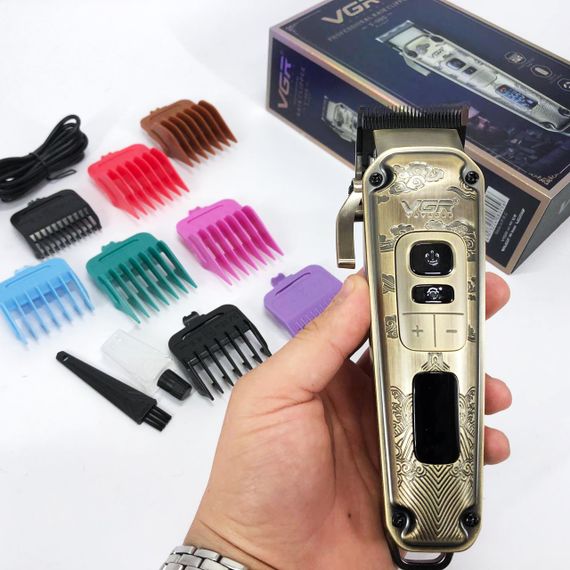 Аккумуляторная универсальная машинка для стрижки VGR V-005, Беспроводной триммер для стрижки и бритья XK-16 | Зображення 4