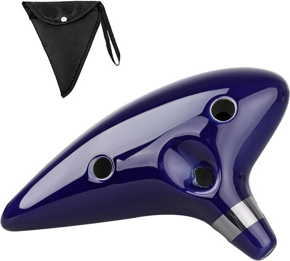 Окарина Alfabeto OC12-BL // Ceramic Ocarina (Blue) (зозуля, свищик, свисткова флейта) | Зображення 1