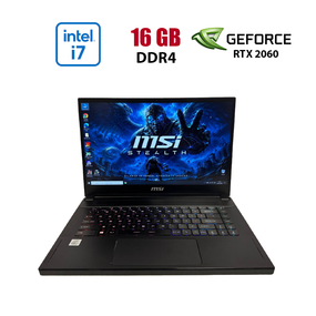 Ігровий ноутбук Б-клас MSI GS66 Stealth 10SE / 15.6" (1920x1080) IPS / Intel Core i7-10750H (6 (12) ядра по 2.6 - 5.0 GHz) / 16 GB DDR4 / 512 GB SSD / nVidia GeForce RTX 2060, 6 GB GDDR6, 192-bit / WebCam б/в