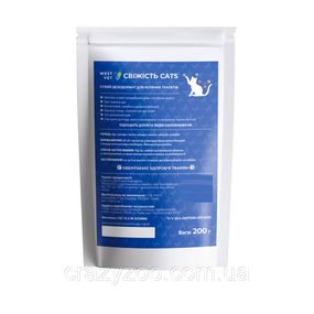 Сухий дезодорант для котячих туалетів West Vet Свіжість Cats 200 г 6853
