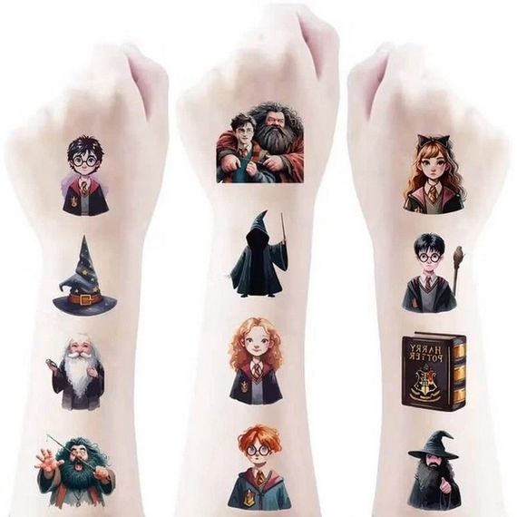 Детские временные татуировки "Гарри Поттер и другие" Potter-mini-tattoo-20, 5х5 см | Зображення 1
