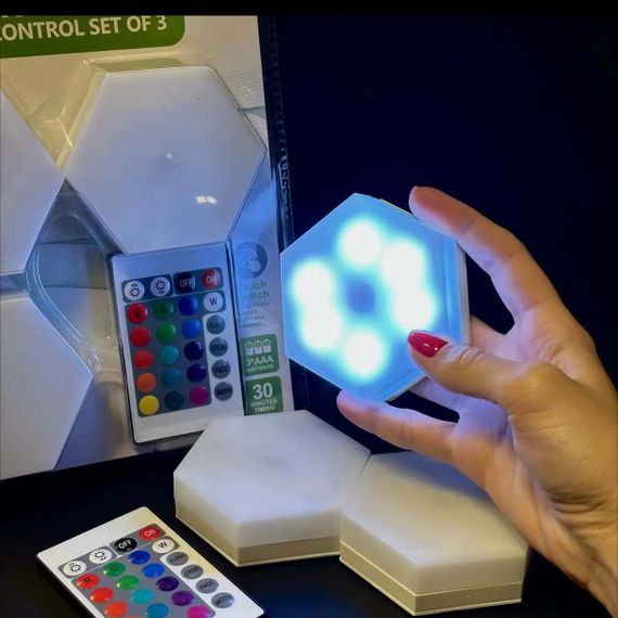 Набор из трёх RGB LED Ламп с Пультом и Таймером Отключения Два PS-257 Режима Яркости | Зображення 1