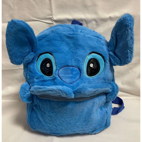 Рюкзак дитячий м'який Стіч зі штучного хутра з двома відділами 28×24×10,2 см для дівчаток і хлопчиків