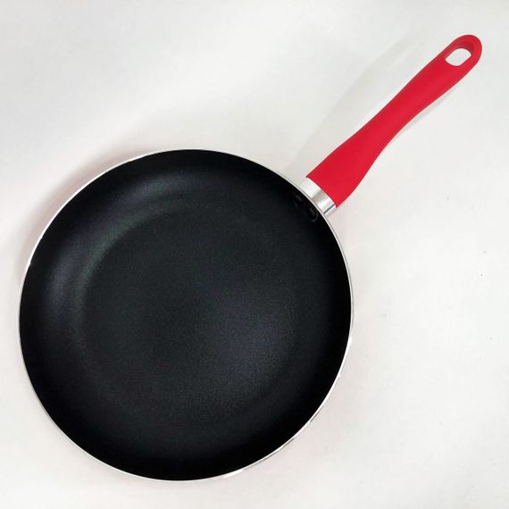 Сковорода 28 см Con Brio СВ-2814, сковорода для смаження, якісна сковорода. Колір: червоний | Зображення 9