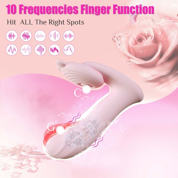 Вибромассажер Silicone Vibrator 3 Speeds, 6 Frequencies, Finger Function, Heating + APP Control sexstyle | Зображення 7