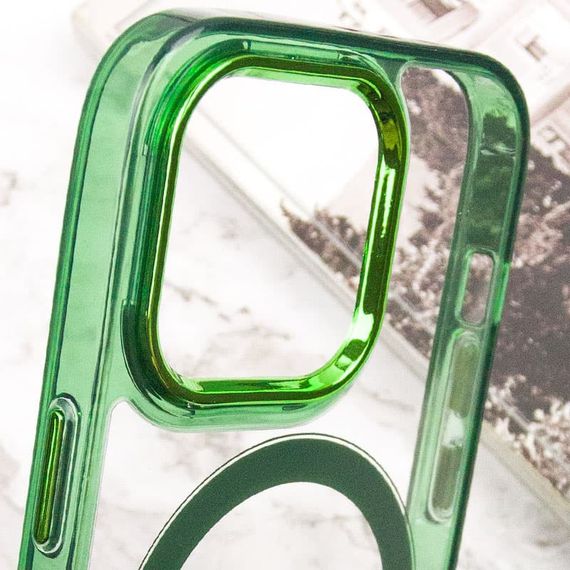 Чохол TPU Iris with MagSafe для Apple iPhone 14 Pro (6.1") Зелений | Зображення 5
