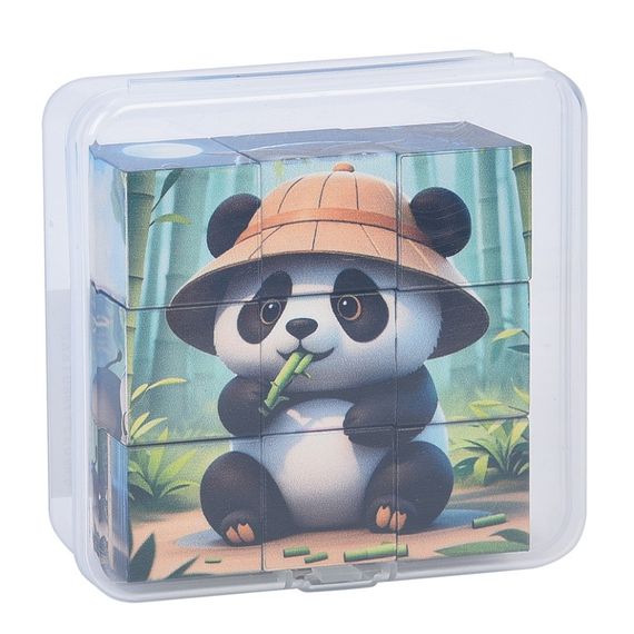 Дитячий магнітний кубік-пазл "Дикі тварини" CL325-2, 3 х 3 | Зображення 2