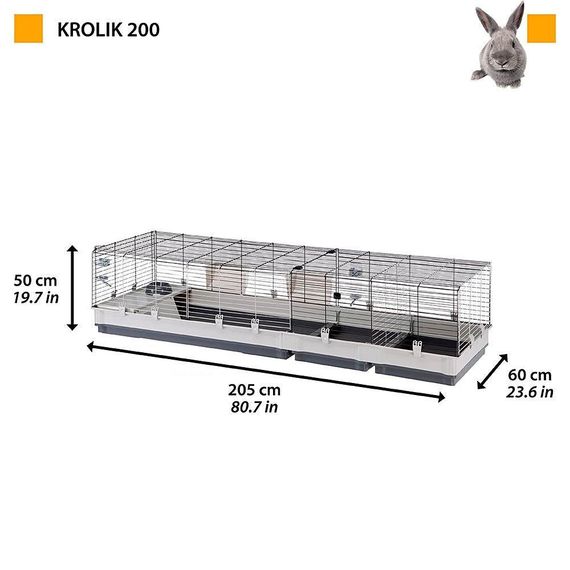 Клітка для кролика в комплекті з перегородкою Ferplast KROLIK 200 | Зображення 1