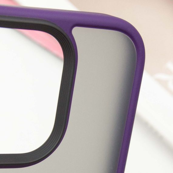 TPU+PC чохол Metal Buttons для Apple iPhone 16 Pro Max (6.9") Темно-Фіолетовий | Зображення 5