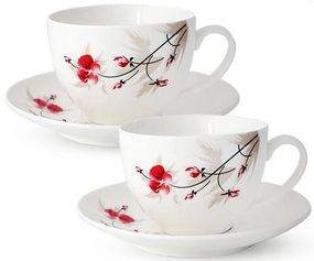 Чайний сервіз "Космея" 280мл на 4 персоны, фарфоровий