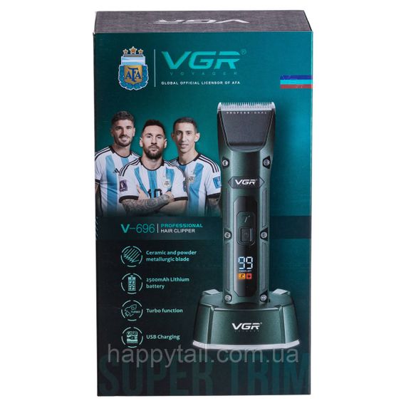 Машинка для стрижки професійна з 4 насадками VGR HP-V-696 | Зображення 9