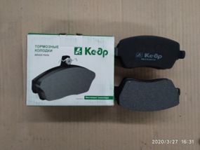 Колодки передние тормозные Renault Logan без ABS (410608481R) Kedr