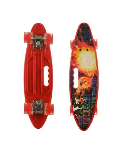 Пенниборд со светящейся доской • Детский и подростковый penny board со светящимися колесами для прогулок и активного катания | Зображення 2