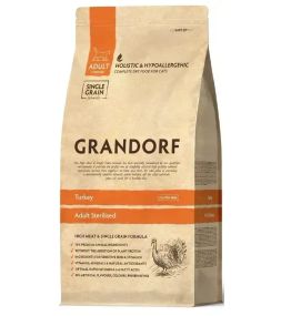 Grandorf Turkey Adult Sterilized сухий корм для стерилізованих кішок з індичкою, 6 кг