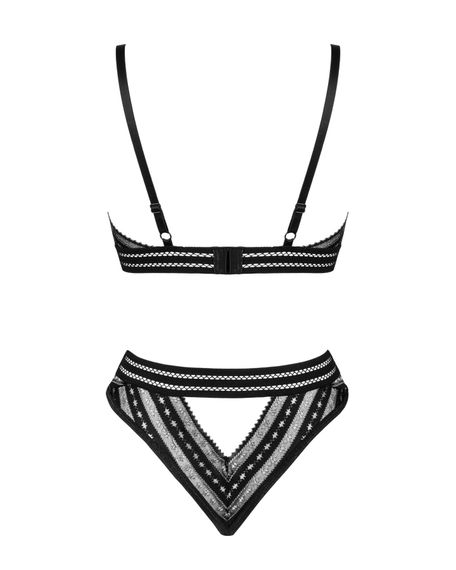 Комплект білизни Obsessive Natilya 2-pcs set M/L, black, бюстгальтер, трусики | Зображення 5