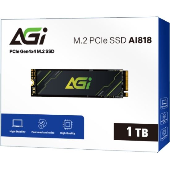 SSD 1Tb AGI AI818 M.2 2280 PCIe Gen 4x4 NVMe 1.4 QLC, Retail | Зображення 1