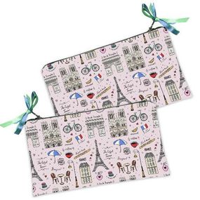Косметичка жіноча Достопримечательности Парижа 20х12 см (K_ILI006)