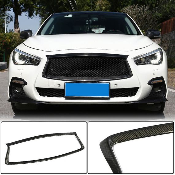 Окантовка решетки радиатора (для Q50 2018-2022, Карбон) для Infiniti Q50/Q60 | Зображення 1