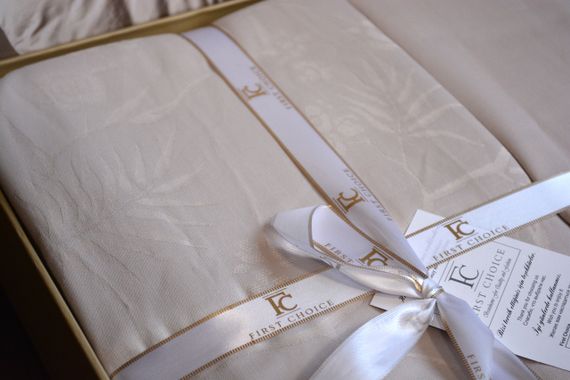 Постільна білизна First Choice Jacquard Satin 200 х 220 см Stesha Beige | Зображення 3