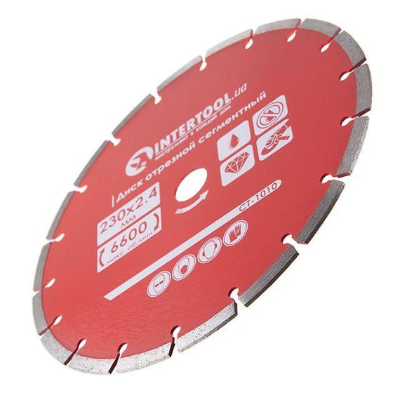 Диск відрізний сегментний 230 мм, алмазний 22-24% INTERTOOL CT-1010 | Зображення 2