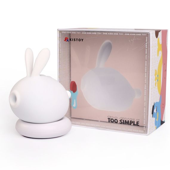 Вакуумний кліторальний стимулятор з вібрацією KISTOY Too Simple White | Зображення 1