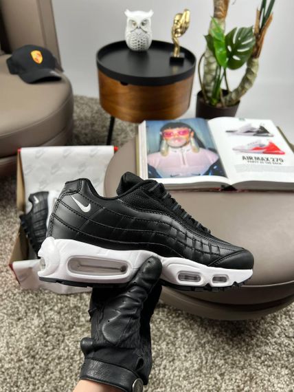 Чоловічі кросівки Air Max 95 All Black White весна / літо / осінь A3858 | Зображення 7