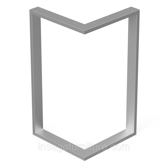 Комплект опор для стола из металла 566×325mm, H=730mm (профильная труба: 60x20mm) Серый | Зображення 5