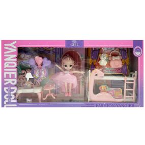 Дитяча іграшкова лялька "YQE-Girl" 3688-184A, з аксесуарами