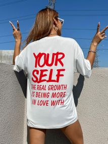 Футболка жіноча з принтом повсякденна XL Білий