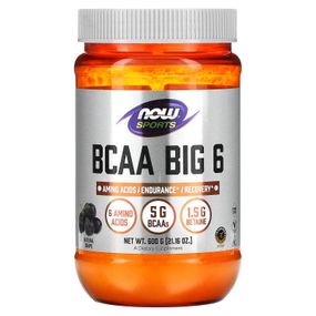 Амінокислота NOW BCAA BIG 6 POWDER  600 GRAM  (GRAPE)